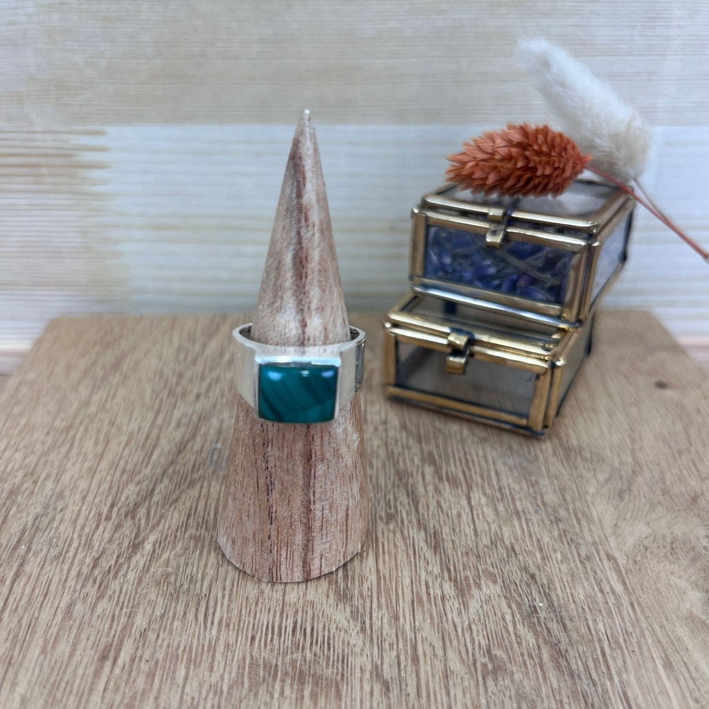 [BAAR-2579-54] Bague - Argent 925 & Malachite [2579]