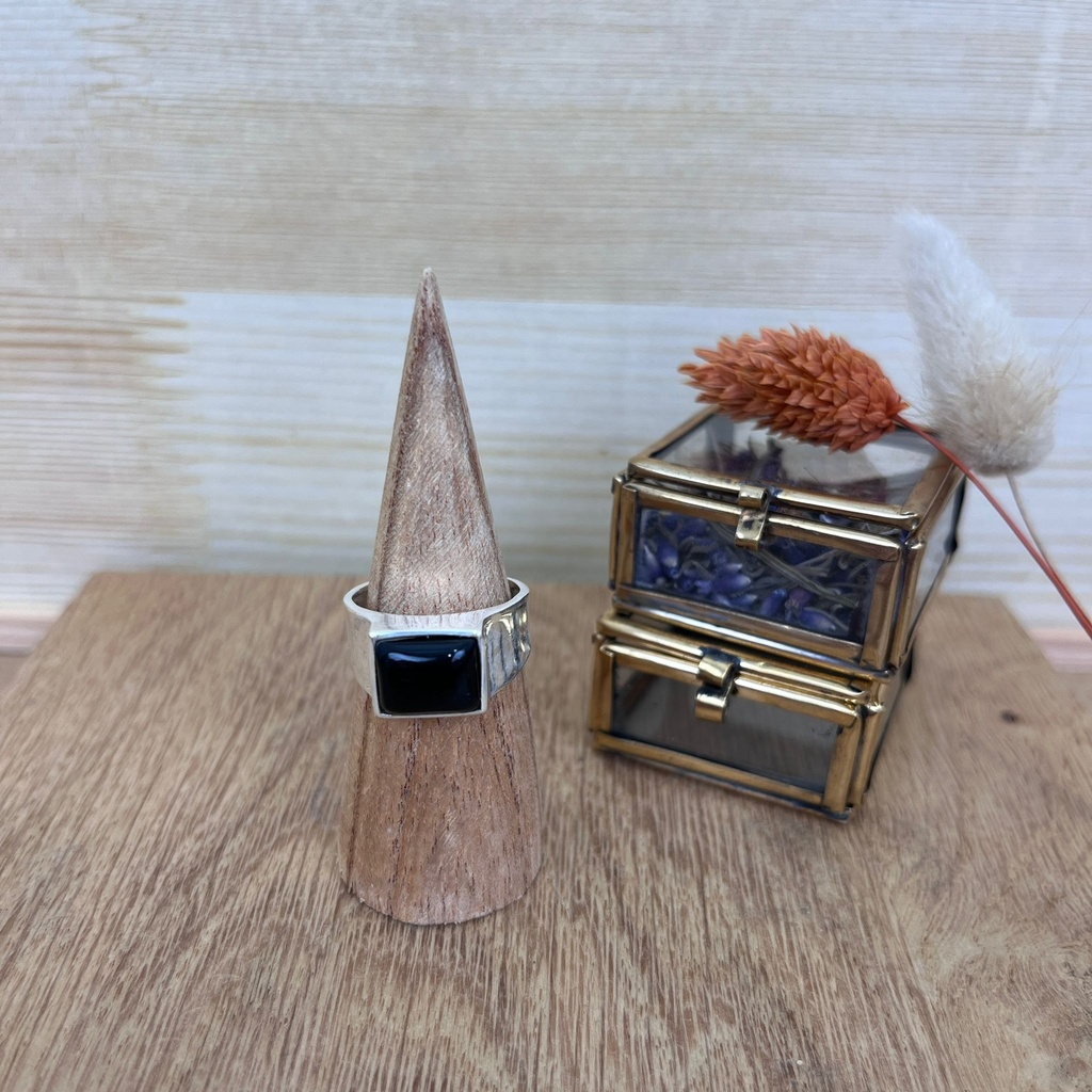 [BAAR-2588-56] Bague - Argent 925 & Onyx [2588]