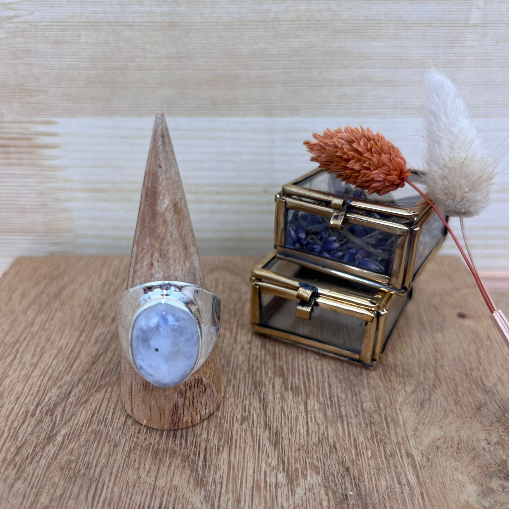 [BAAR-2601-64] Bague - Argent 925 & Pierre de Lune [2601]