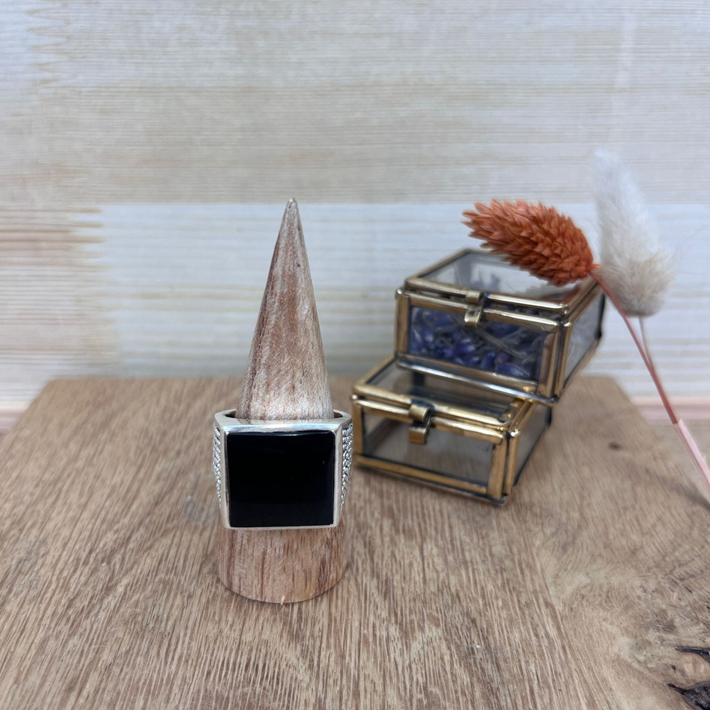 [BAAR-2615-61] Bague - Argent 925 & Onyx [2615]
