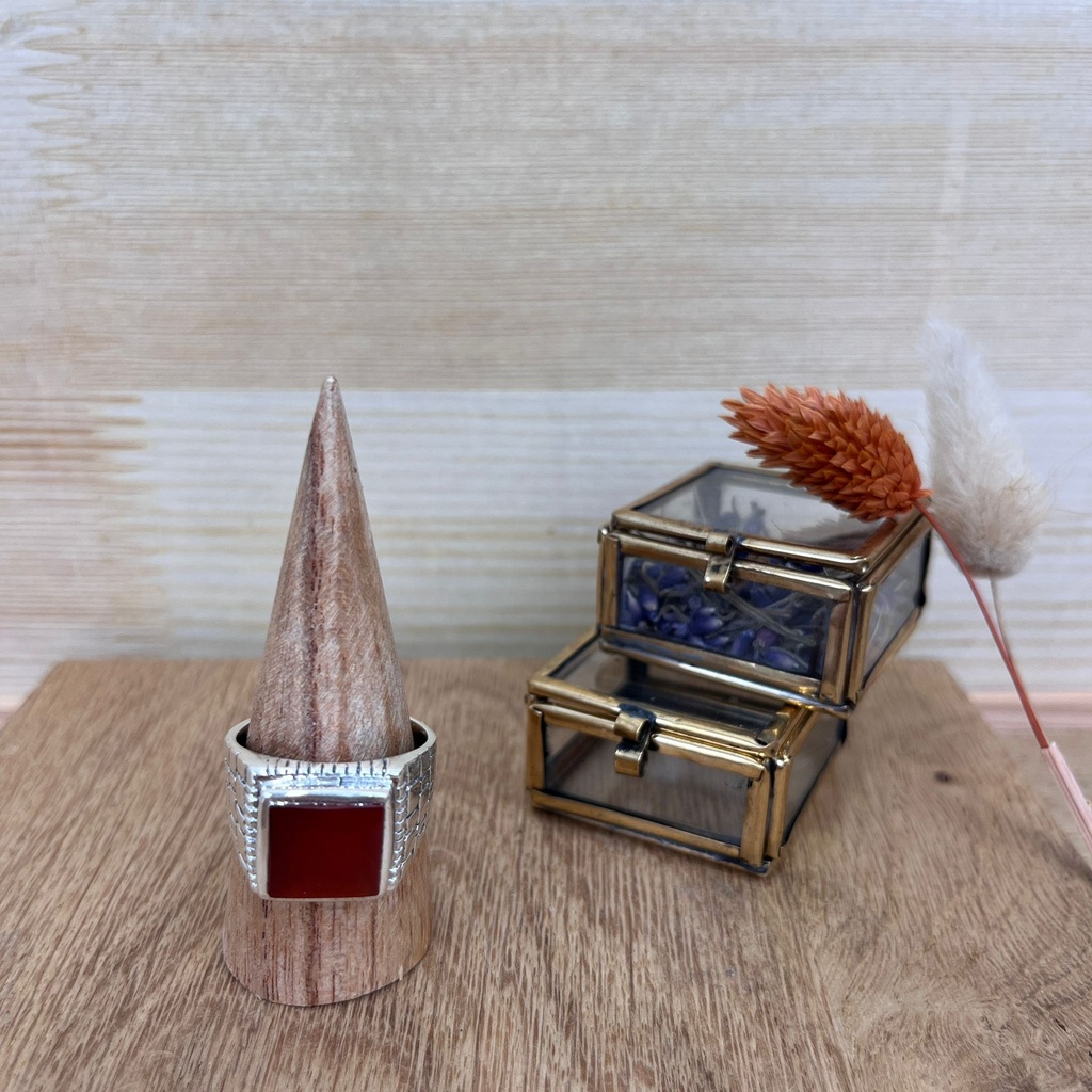 [BAAR-2620-64] Bague - Argent 925 & Cornaline [2620]