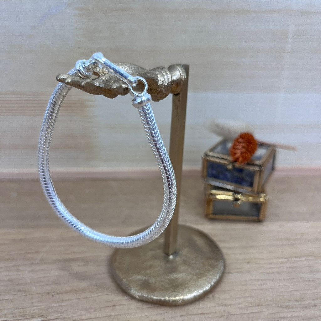 [BRAR-0478] Bracelet Snake - Argent 925 [0478]