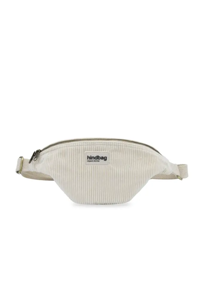 [HIND-7HINDOLI_VEL] Sac banane 'Olivia' Velours Blanc - Hindbag