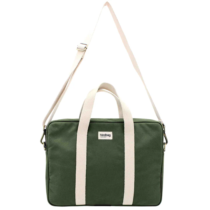[HIND-7HINDPIERRE_O] Sac d'ordinateur 'Pierre' Olive - Hindbag