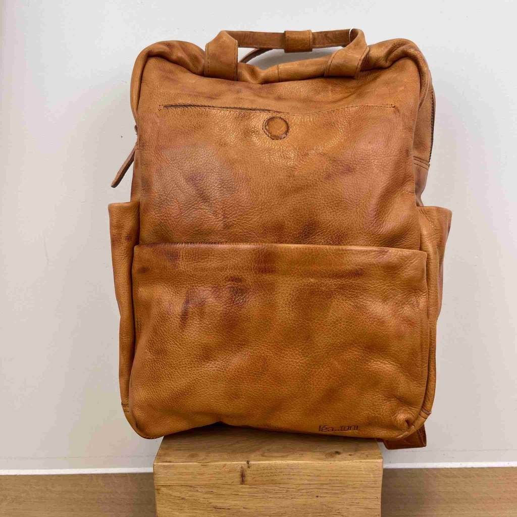 [LEA-0185-GABRIELLA] Sac à dos cognac 'Gabriella' - Léa Toni