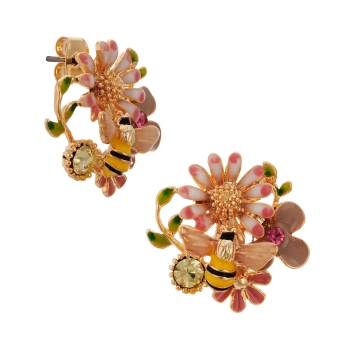 [TCS-HUE009] Boucles d'oreilles laiton plaqué or - The Craftshop