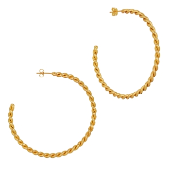 [TCS-RGE003A] Boucles d'oreilles laiton plaqué or - The Craftshop