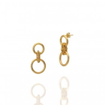 [TCS-IFE640] Boucles d'oreilles laiton plaqué or - The Craftshop