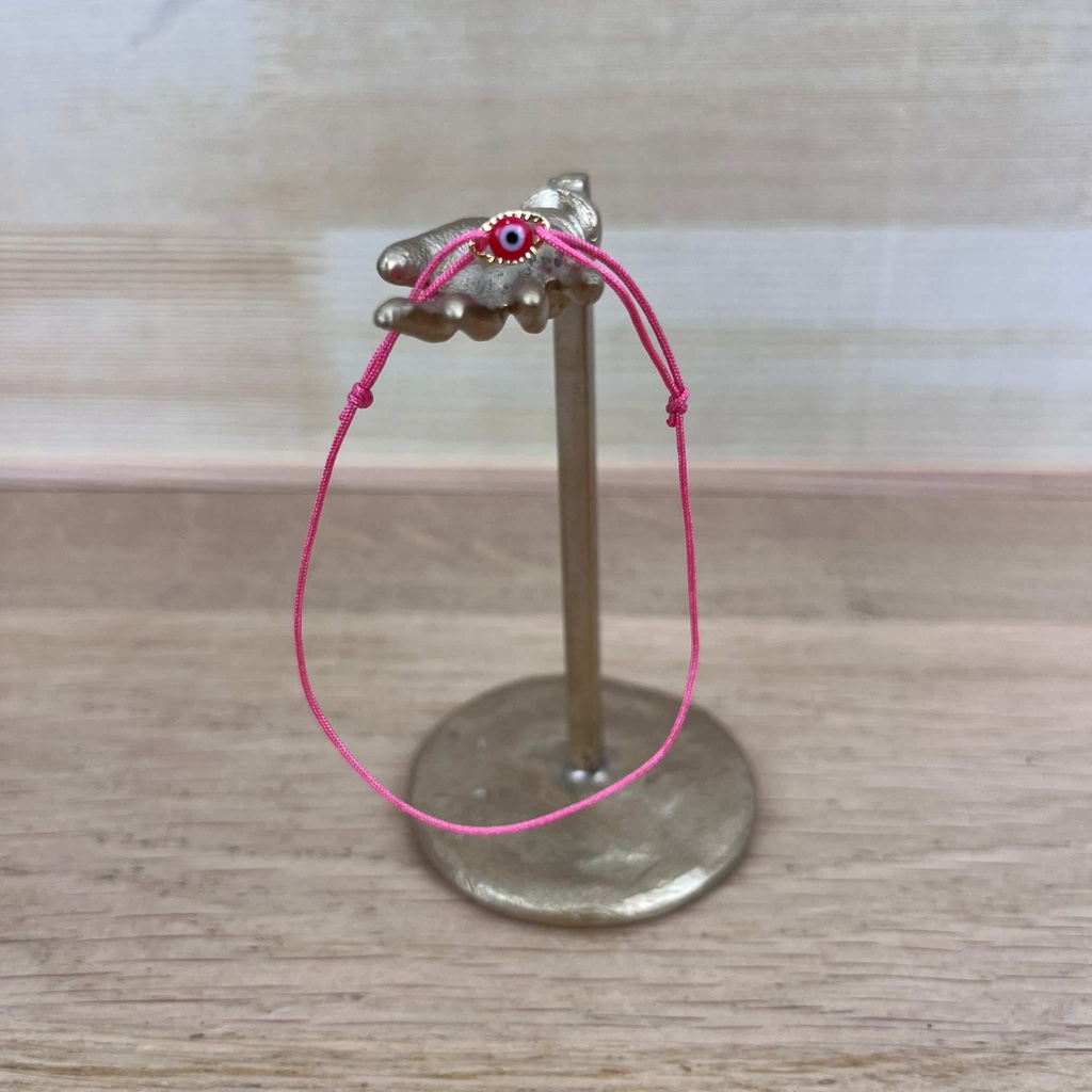 [GAR-ZAIG-BR-9] Bracelet fushia 'Zaig' - By Garance
