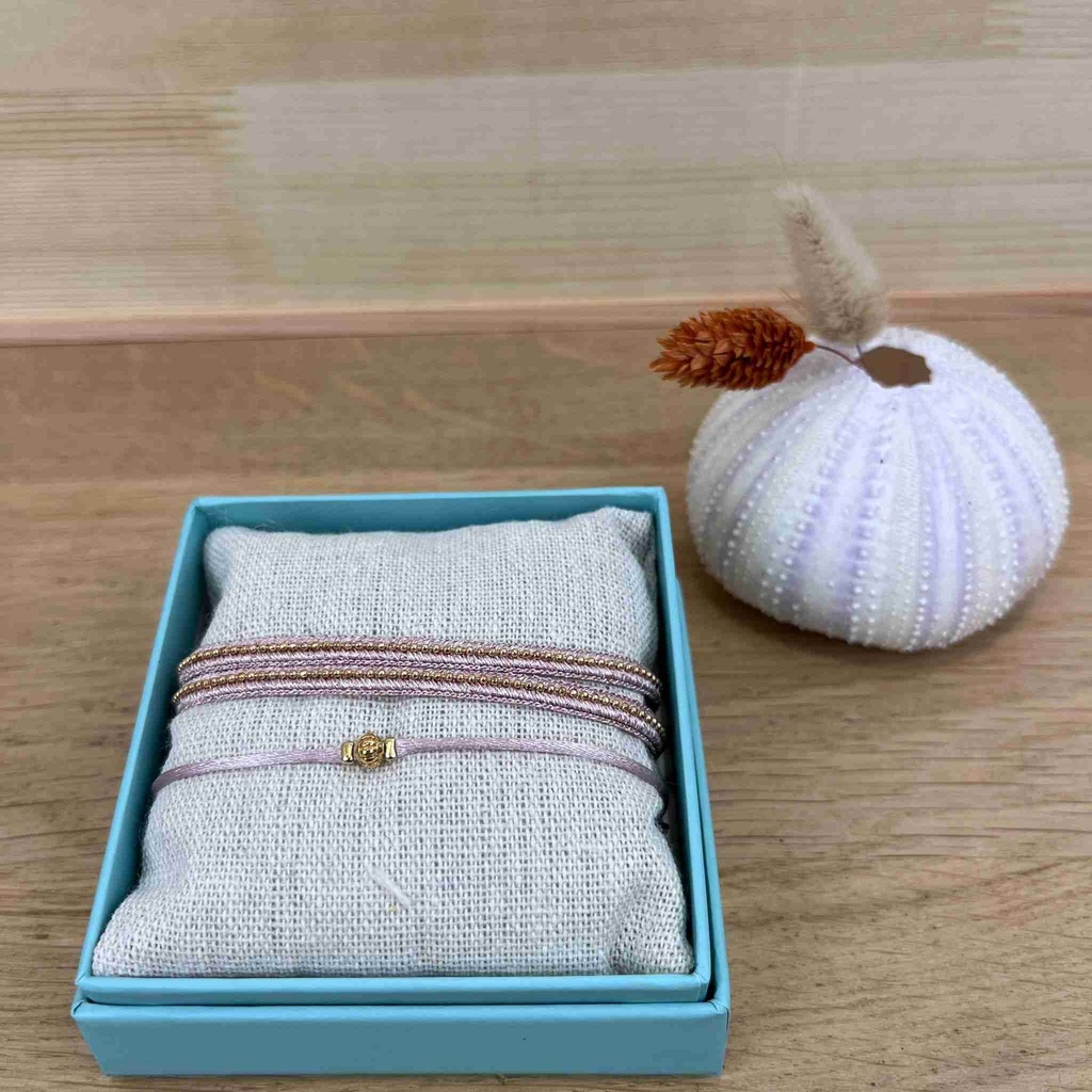 [GAR-ZPOS-BR-4] Coffret bracelet rose 'Posy' - By Garance