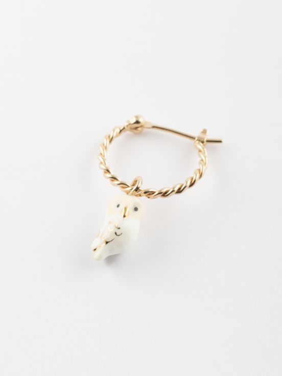 [NACH-J796] Mini Boucle d'Oreille A l'Unité 'Hibou'  - Nach
