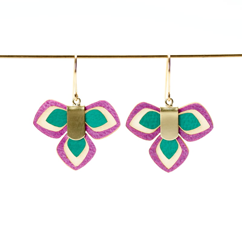 [PACA-ACA-PD003-MULT] Boucles d'Oreilles Multicolores 'Acacia Corto' - Paca Peca