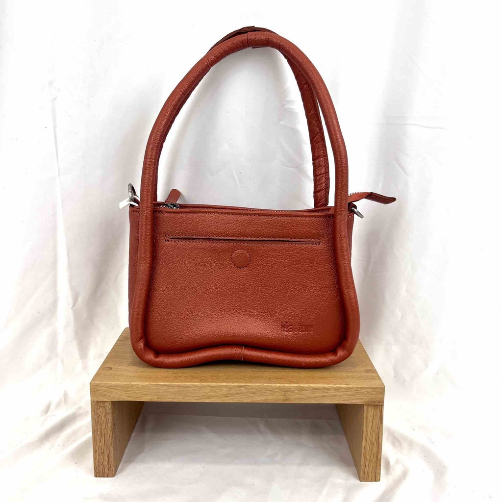[LEA-EUGENIE-BPF-TERRA-M] Sac à main 'Eugenie' Terracotta (Métalisé) - Léa Toni