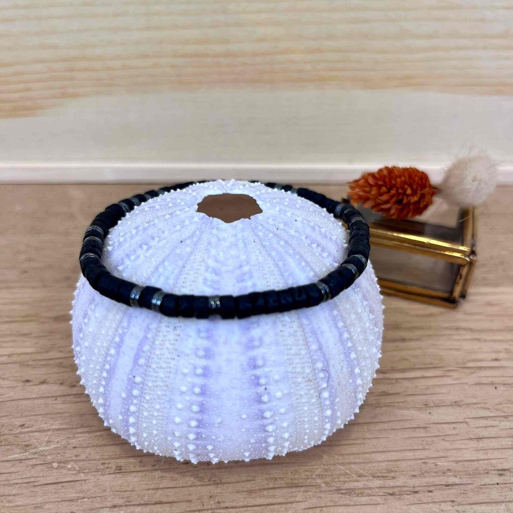 [BELLE-U-LEO-BELA15MX] Bracelet 'Léo' Pierre de Lave - Belle Mais Pas Que