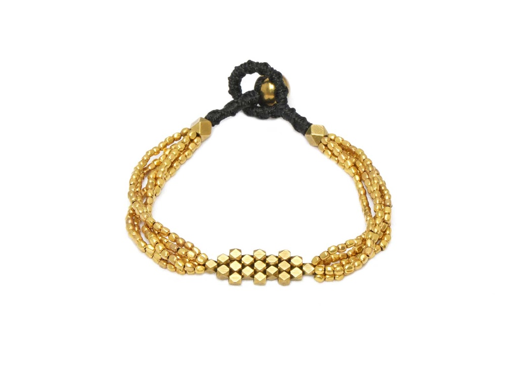 [NATA-BCD264] Bracelet  'Aruna' Laiton Doré - Nataraj