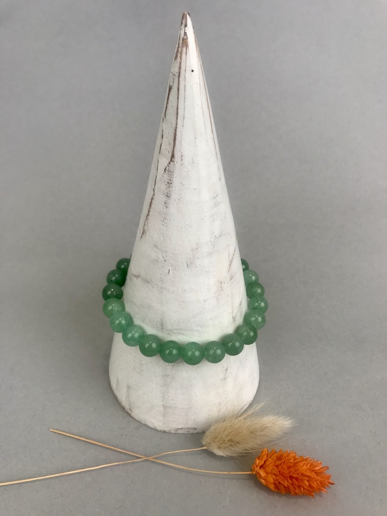 [DOZ-E0065-AV-L] Bracelet Aventurine - Grande Perles - Large - D'Oz Homme