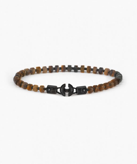 [PIG-P37-FW21-271739-S] Bracelet Brontide 4mm Tiger Eye | Black - S  