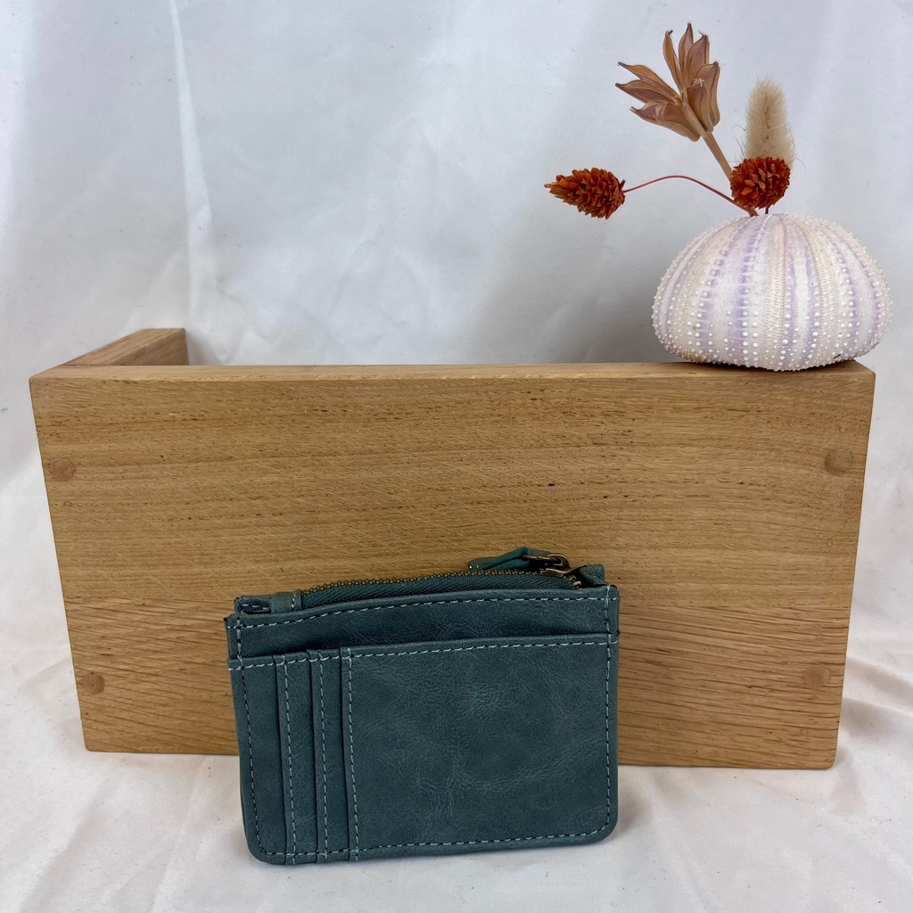 [CRAZY-7046-GREEN] Porte-cartes Vert - Crazy Lou