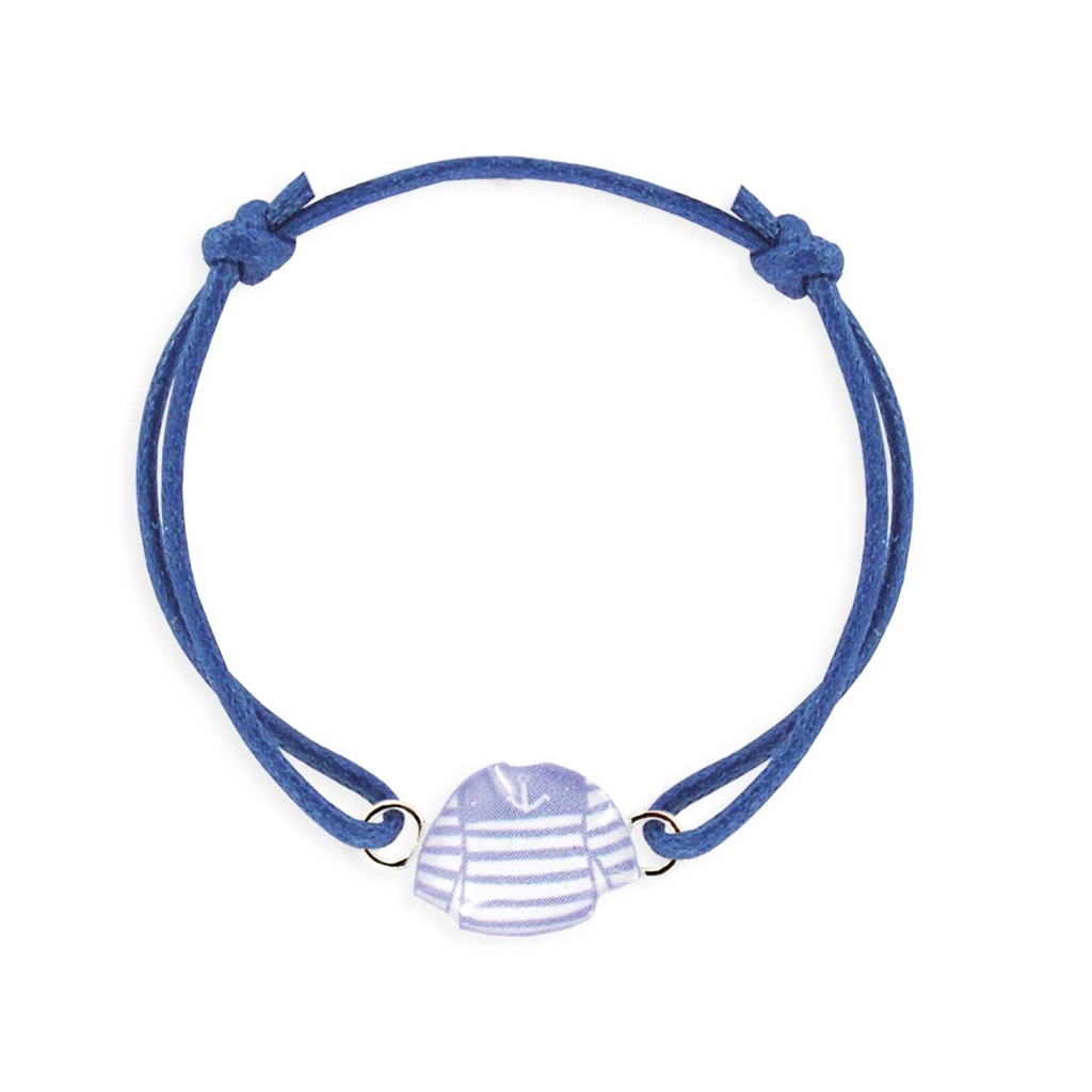 [RIBA-BRAG-MARI] Bracelet Lacet Garçon 'Pull Marin'  -  Ribambelle