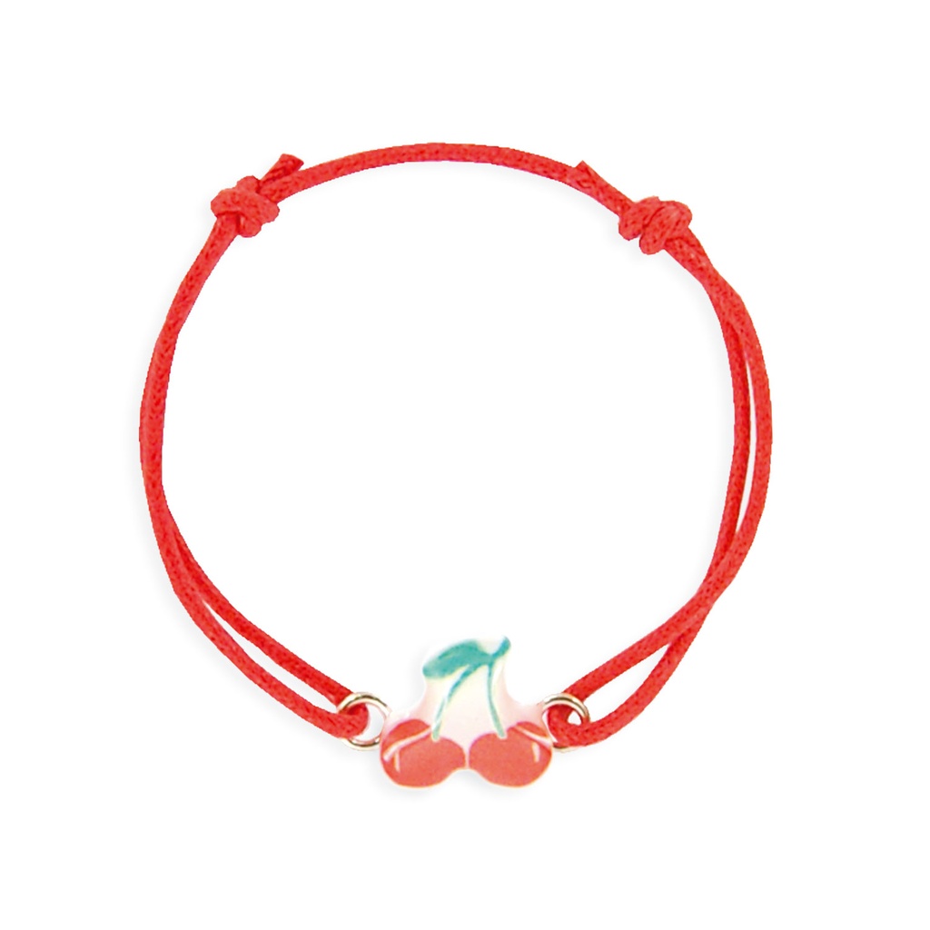 [RIBA-BRA-CERI] Bracelet Lacet 'Cerises'  -  Ribambelle
