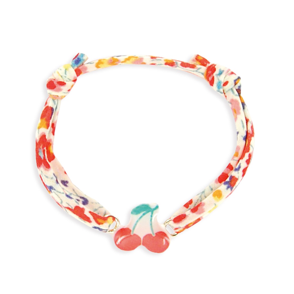 [RIBA-BRAL-CERI] Bracelet Liberty 'Cerises'  -  Ribambelle