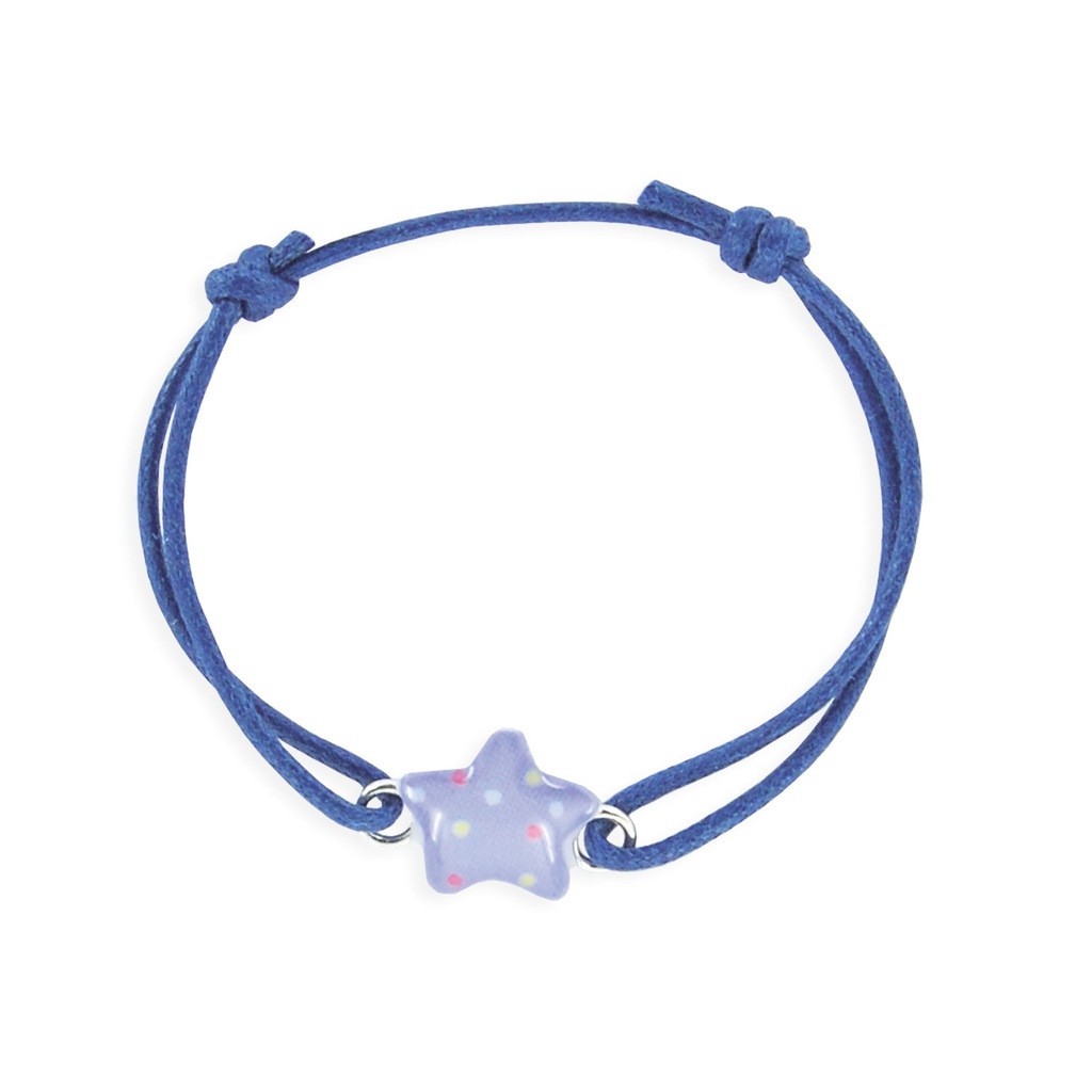 [RIBA-BRAL-EMAU] Bracelet Liberty 'Étoile Mauve'  -  Ribambelle