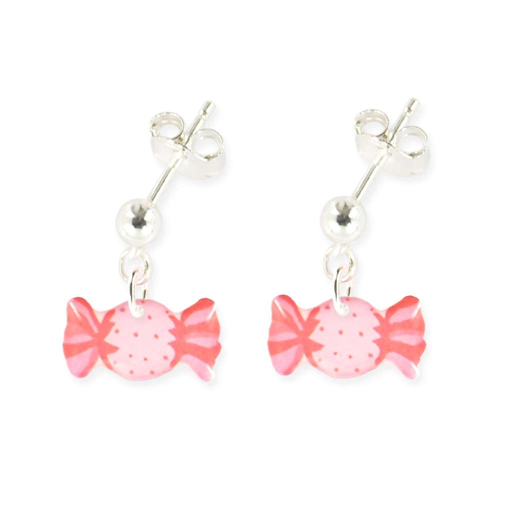 [RIBA-BOP-BONB] Boucles d'Oreilles Pendantes 'Bonbon'  -  Ribambelle