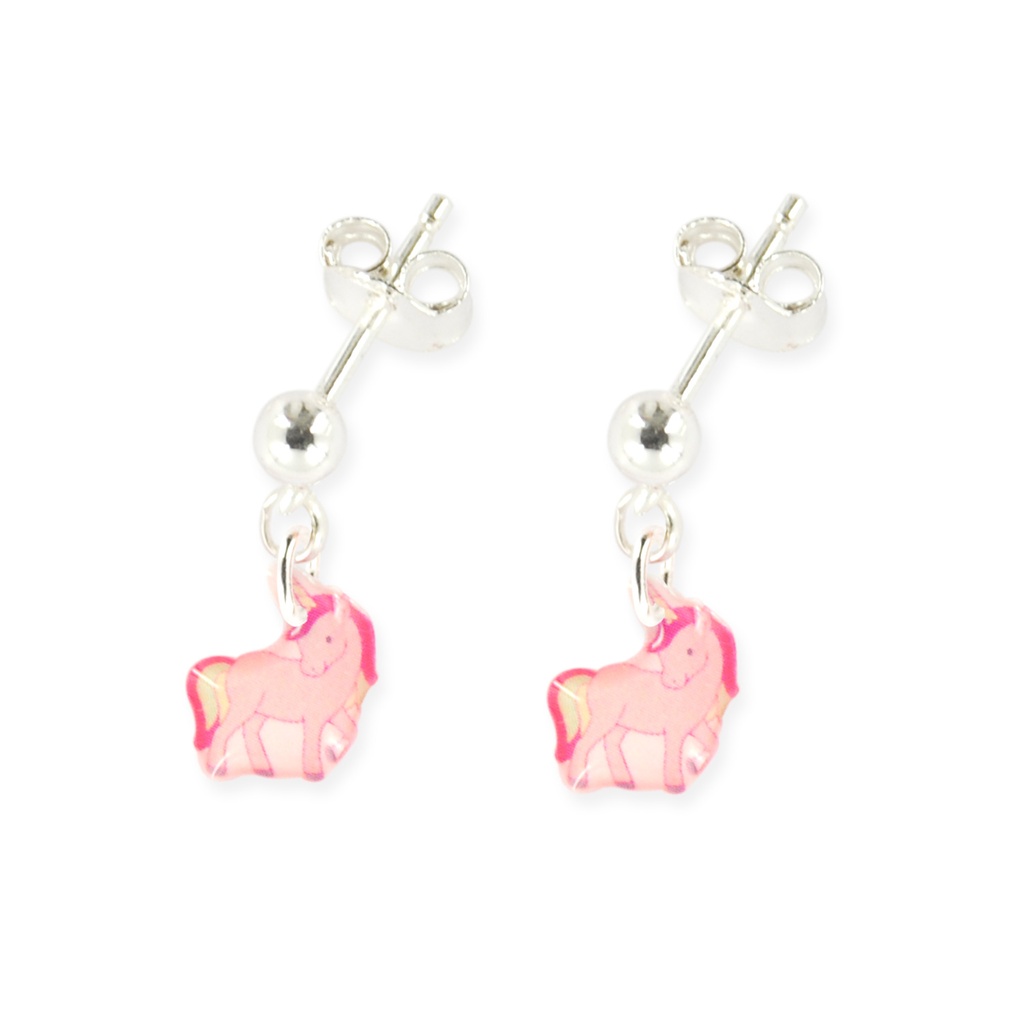 [RIBA-BOP-LICO] Boucles d'Oreilles Pendantes 'Licorne'  -  Ribambelle