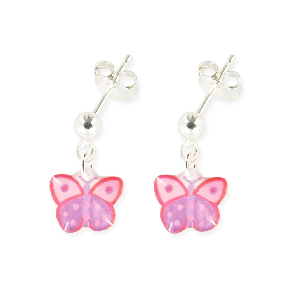 [RIBA-BOP-PAPI] Boucles d'Oreilles Pendantes 'Papillon'  -  Ribambelle
