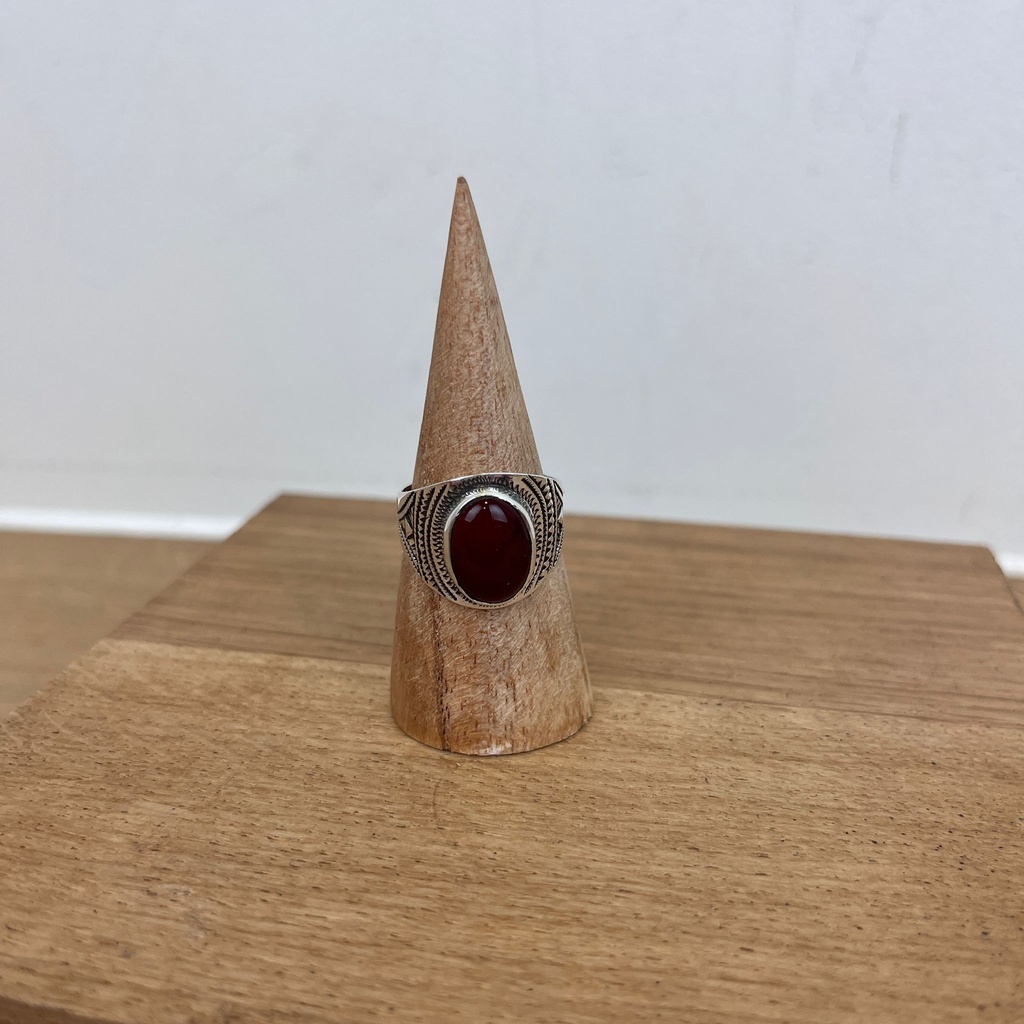 [BAAR-2749-59] Bague Touareg Argent 925 & Cornaline [2749]