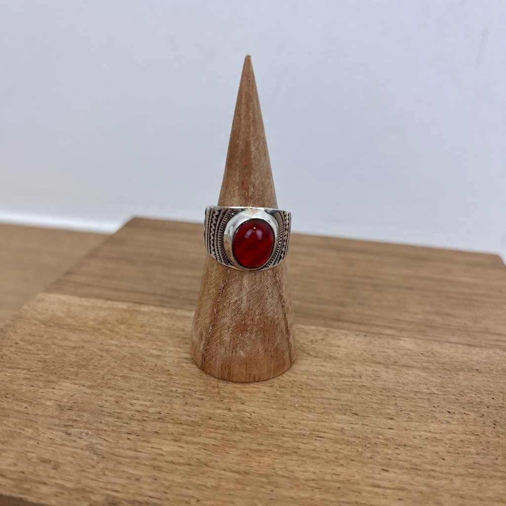[BAAR-2766-55] Bague Touareg Argent 925 & Cornaline [2766]