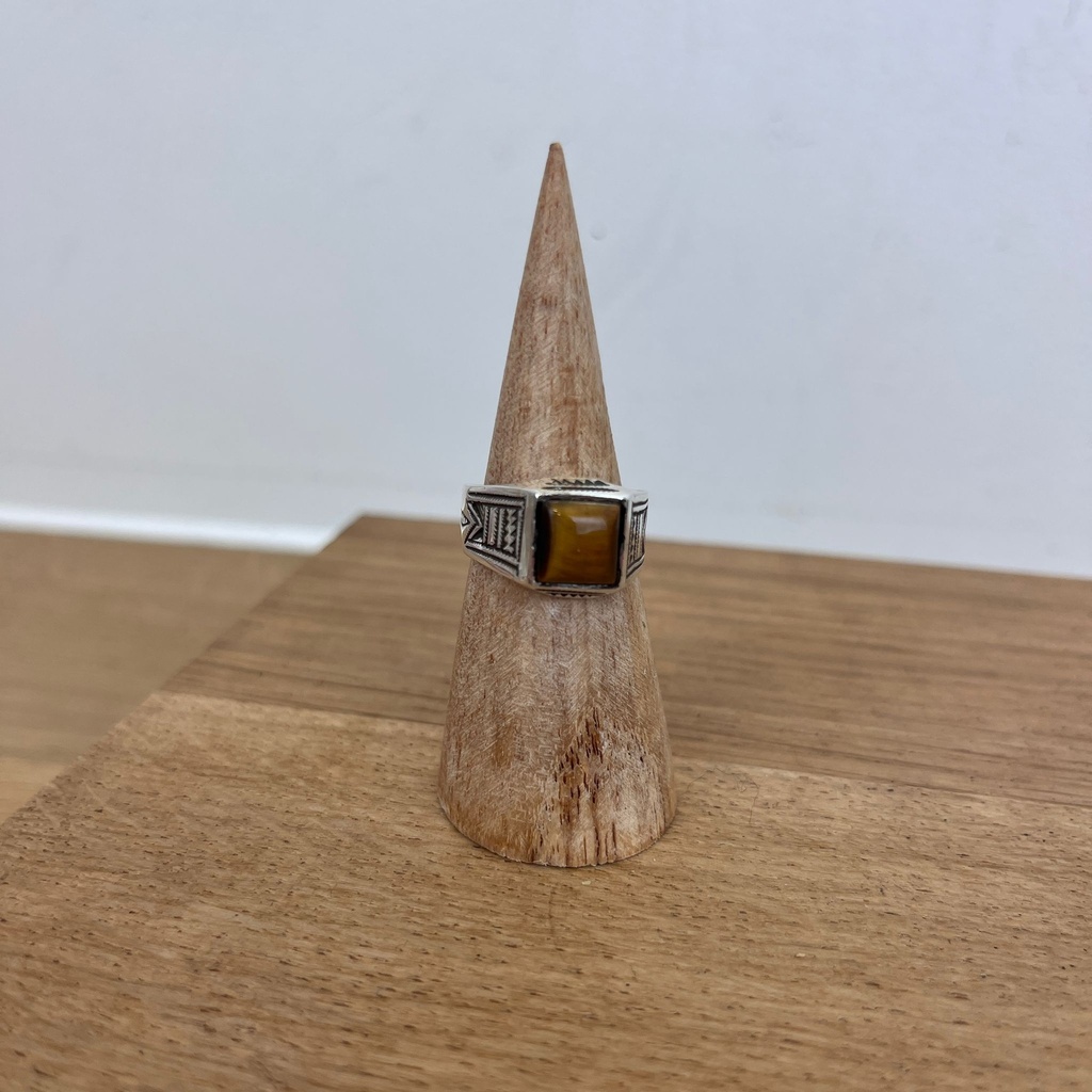 [BAAR-2774-55] Bague Touareg Argent 925 & Œil de Tigre [2774]