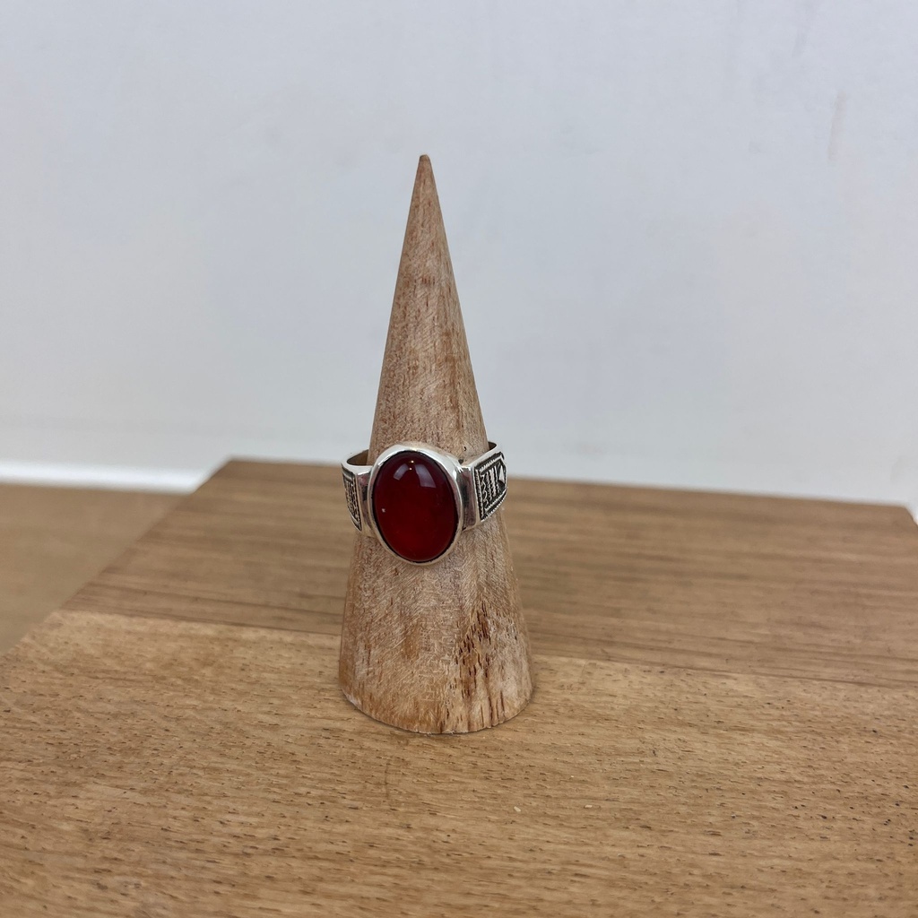 [BAAR-2777-59] Bague Touareg Argent 925 & Cornaline [2777]