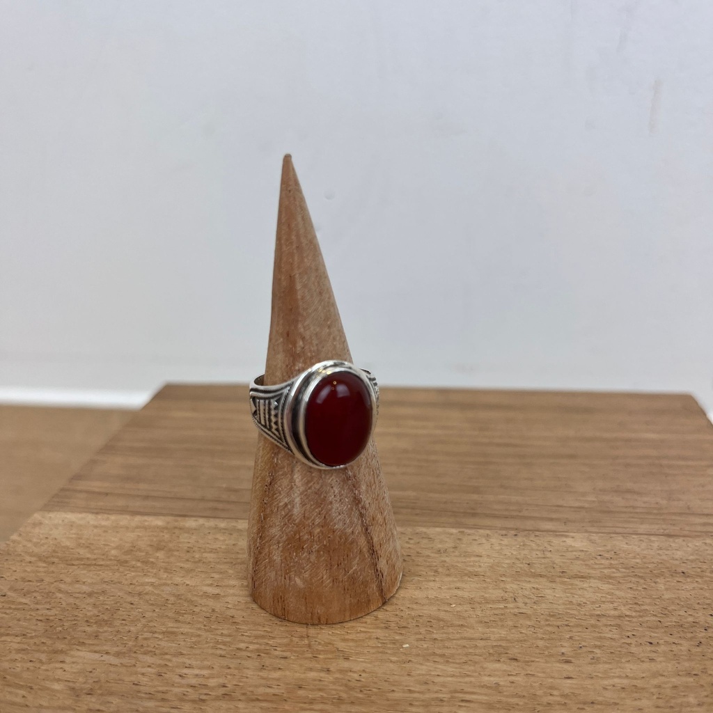 [BAAR-2809-55] Bague Touareg Argent 925 & Cornaline [2809]