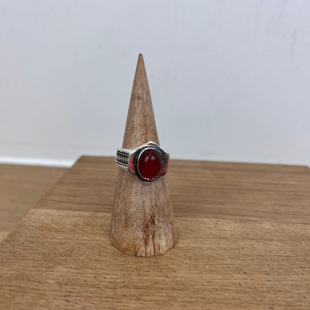 [BAAR-2812-55] Bague Touareg Argent 925 & Cornaline [2812]