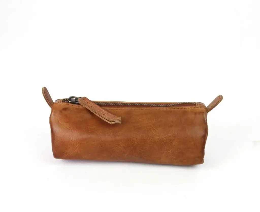 [BEAR-CL258-COGNAC] Trousse 'Tito' Cognac - Cuir - Bear Design
