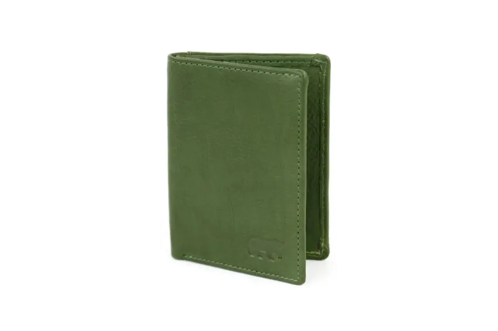 [BEAR-CP7040-GREEN] Portefeuille 'Cas' Vert - Cuir - Bear Design