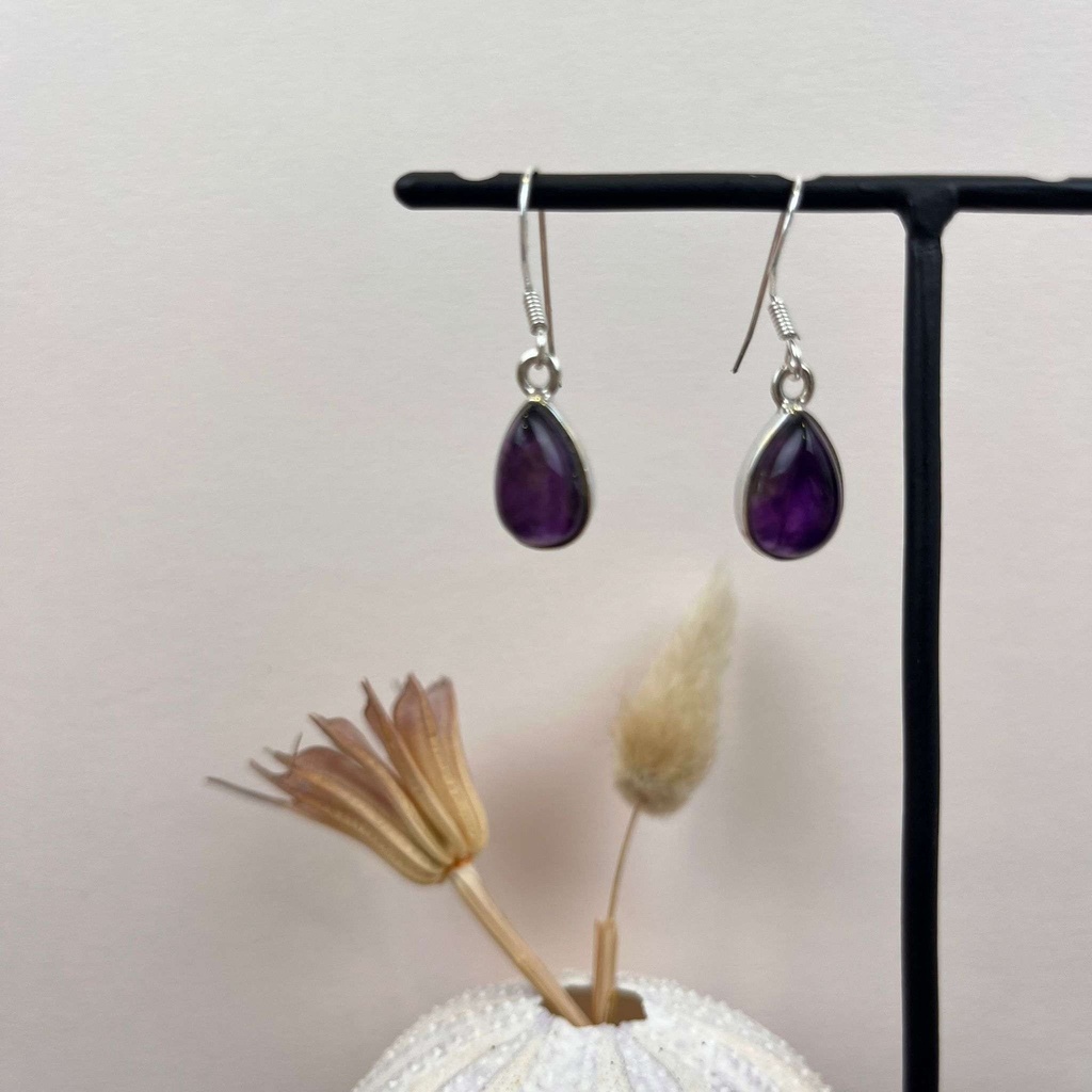 [BOAR-1561] Boucles d'oreilles Argent 925 & Améthyste [1561]