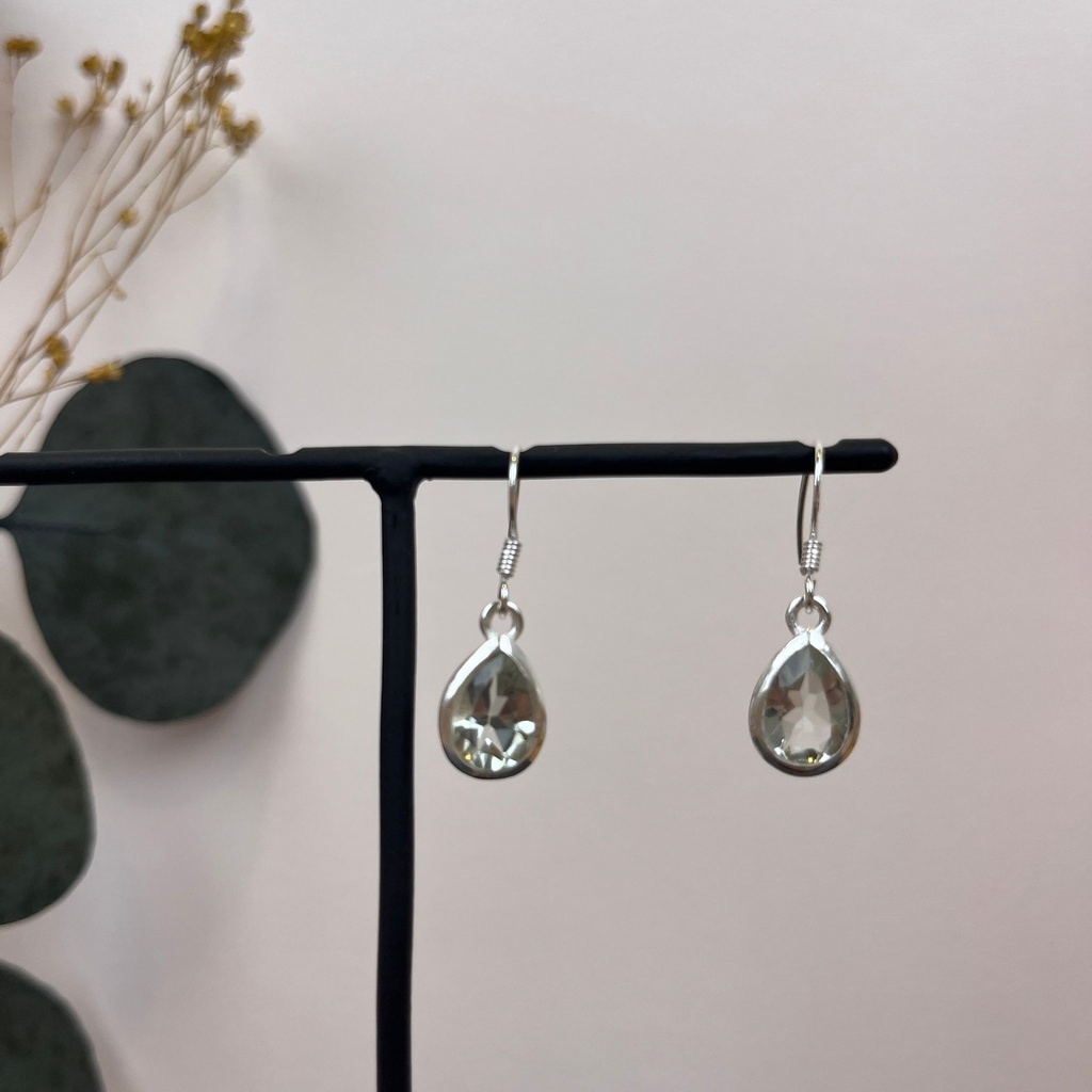 [BOAR-1663] Boucles d'oreilles Argent 925 & Améthyste Verte [1663]