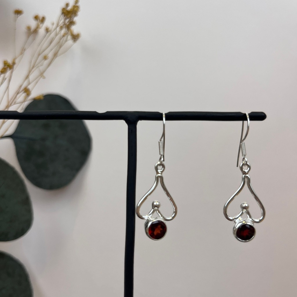 [BOAR-1665] Boucles d'oreilles Argent 925 & Grenat [1665]