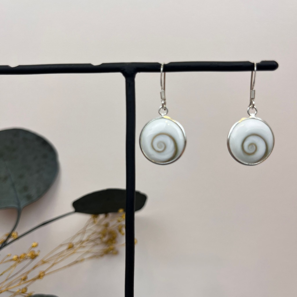 [BOAR-1701] Boucles d'oreilles Argent 925 & Œil de Sainte-Lucie [1701]