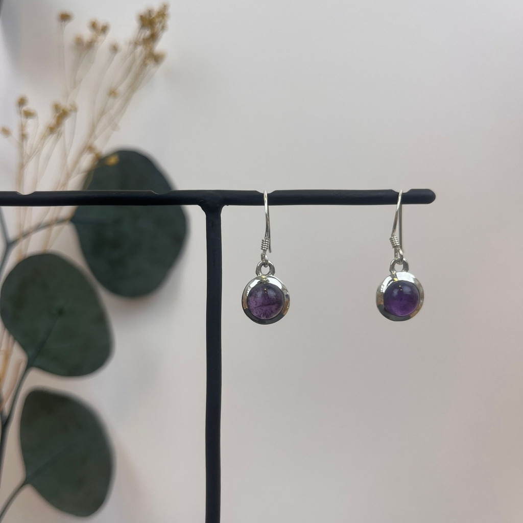 [BOAR-1709] Boucles d'oreilles Argent 925 & Améthyste [1709]