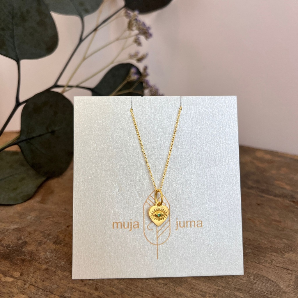 [MUJA-3612-GB-35] Collier - Plaqué Or - Émeraude - Muja Juma