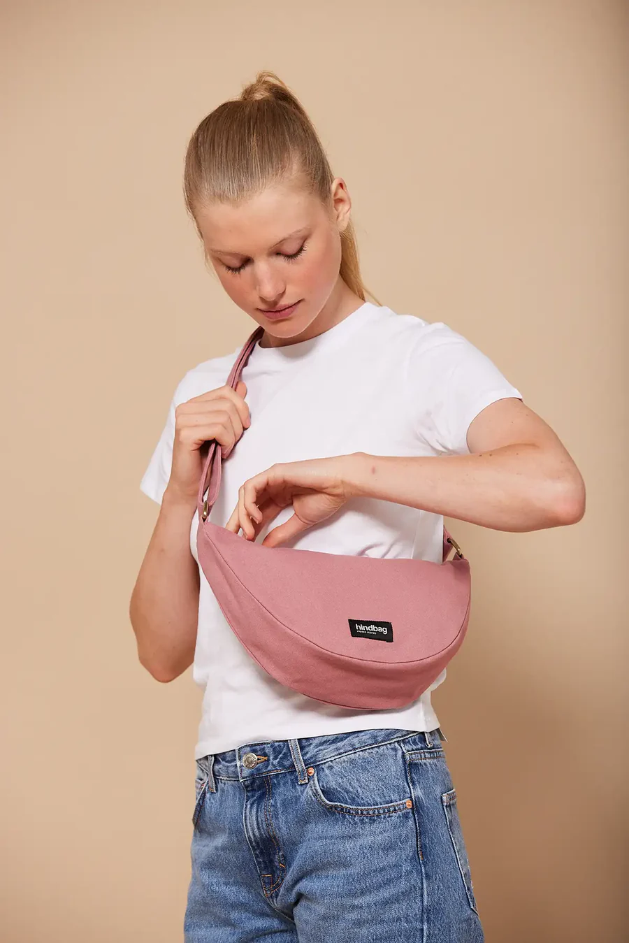 [HIND-7HINDANDR_RB] Sac banane 'Andrea' Rose Blush - Hindbag