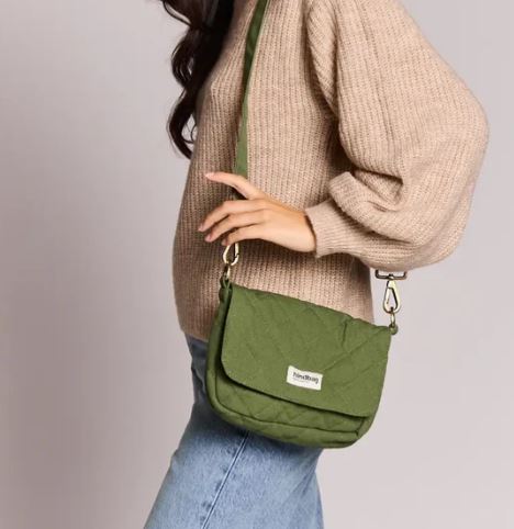 [HIND-7HINDMARGAULT_O_M] Sac à main 'Margault' Olive Matelassé - Hindbag