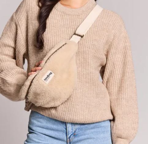 [HIND-7HINDOLI_FB] Sac banane 'Olivia' Fourrure Beige - Hindbag