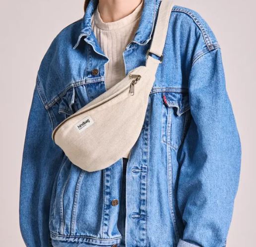 [HIND-7HINDSASHA_JU] Sac banane 'Sasha' – Jute Beige – Hindbag