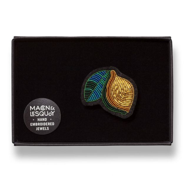 [LESQ-BRO-BB01RVCI] Broche 'Citron' - Macon & Lesquoy