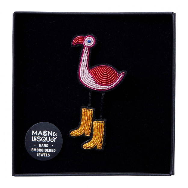 [LESQ-BRO-BB01FLG] Broche 'Flamant Gardien' - Macon & Lesquoy