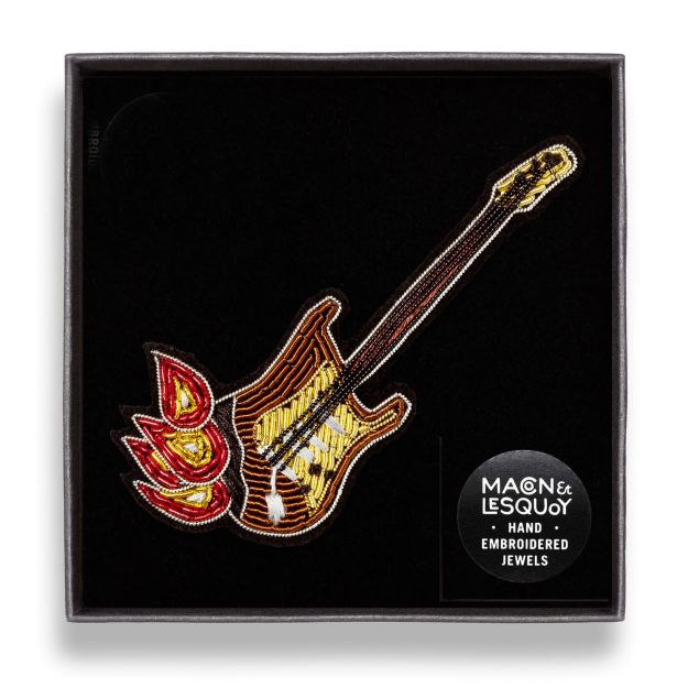 [LESQ-BRO-BB01JH] Broche 'Guitare en Flamme' - Macon & Lesquoy